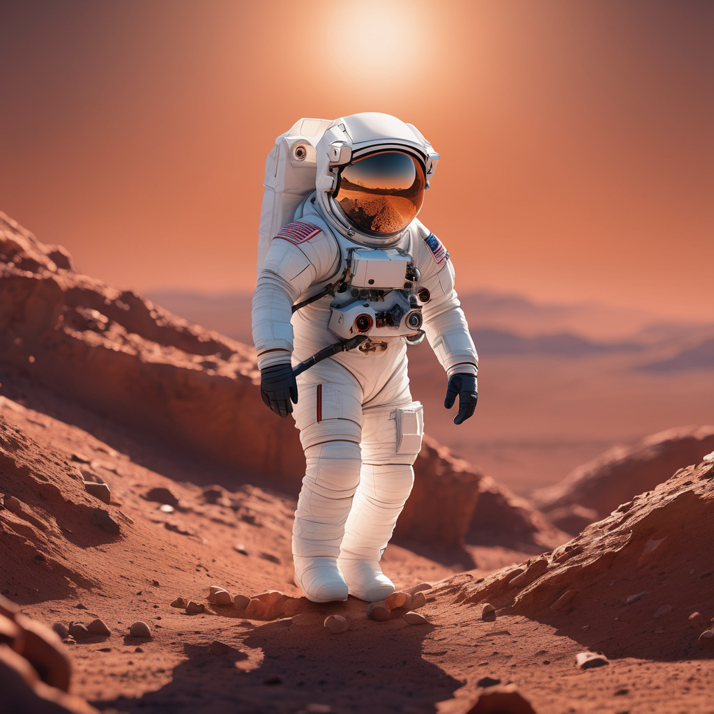 Astronaut on mars